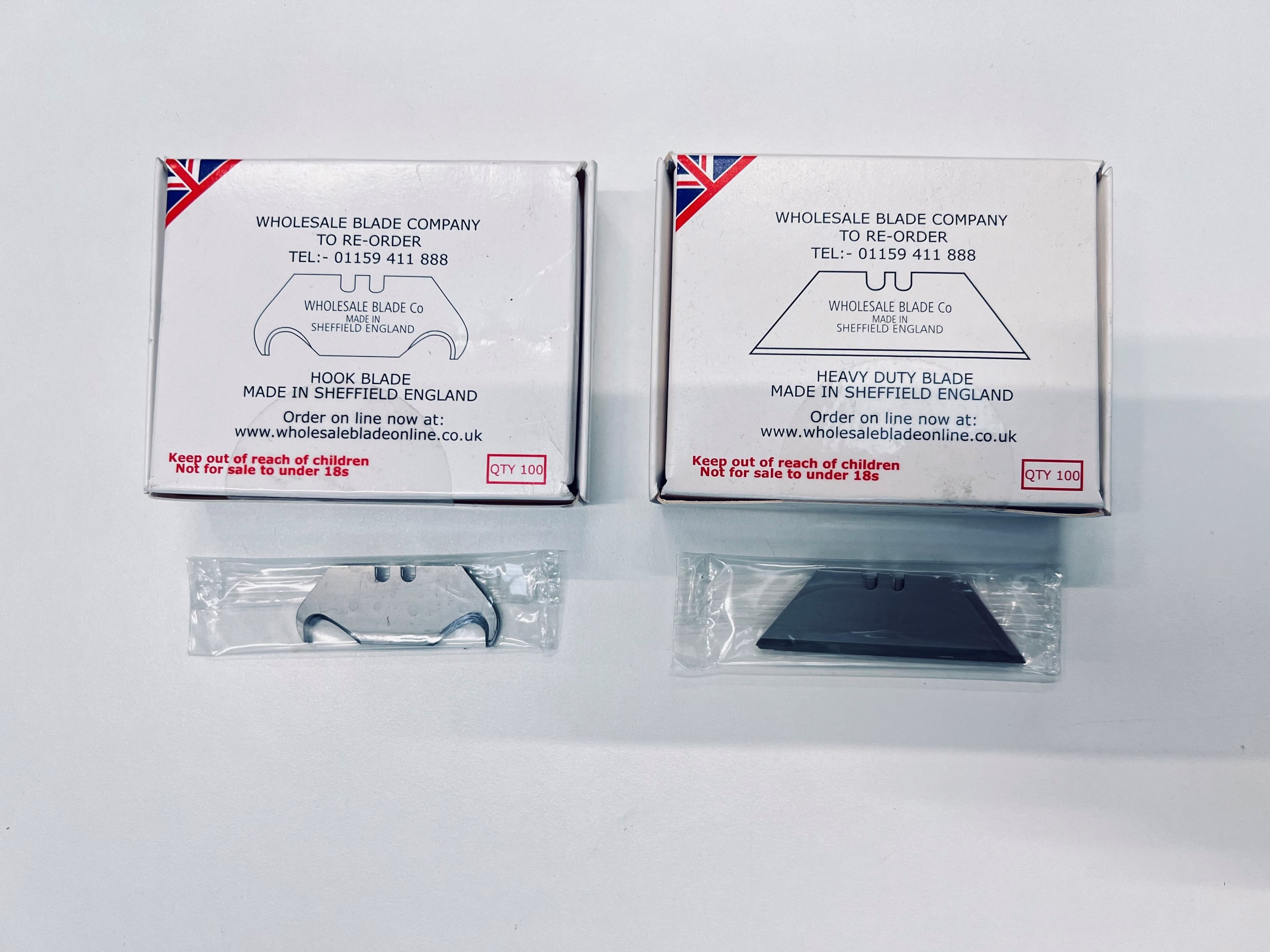 Wholesale Blades Heavy Duty Hook Knive Blades (100 Pack)