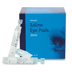 Reliwash Saline Eye Wash Pods - 20ml (25 Pack)