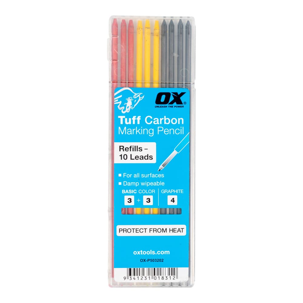 OX Tuff Carbon Refills Basic Colour & Graphite Lead (10 Pack)